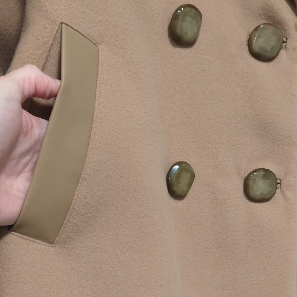 Cabi Camel Coat With Patterned Lining - image 5